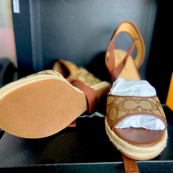 NEVER WORN Coach wedges. Still in the box with receipt - Picture 4 of 4